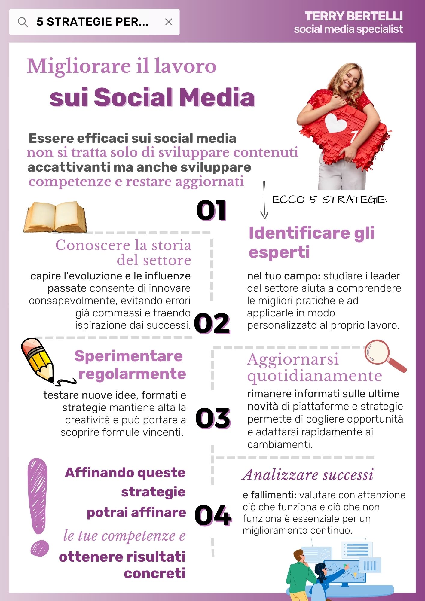 Essere efficaci nel lavoro sui social media non significa solo creare contenuti accattivanti, ma anche sviluppare competenze strategiche, restare aggiornati e comprendere a fondo il proprio settore.
