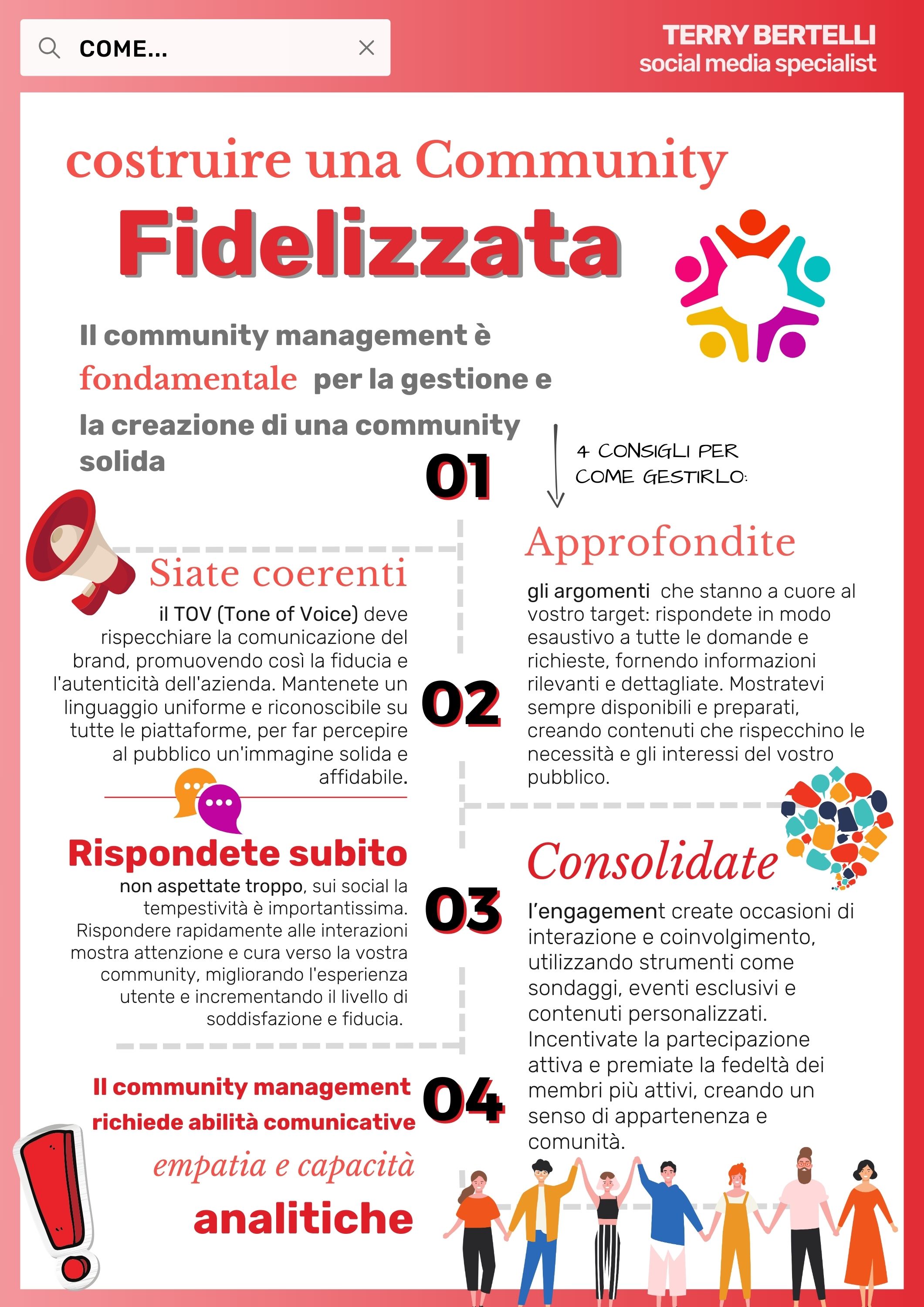 Il Community Management è una disciplina fondamentale per la creazione e la gestione di una community solida, necessaria per la sopravvivenza di un brand. Ma perché è cosi importante? Per mettere l’utente finale al centro, facendogli percepire quanto la s