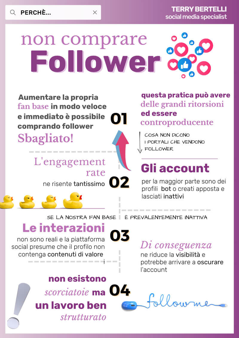 Perche-non-comprare-follower Aumentare la propria fan base in modo veloce e immediato è possibile comprando follower. Sbagliato!