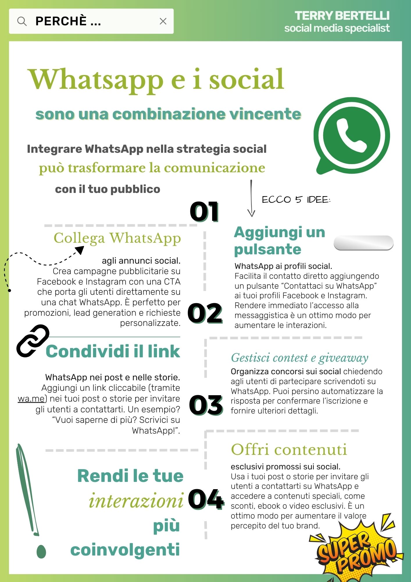 Integrare WhatsApp nella tua strategia di social media marketing può trasformare la comunicazione con il tuo pubblico, rendendola più diretta, personale e coinvolgente