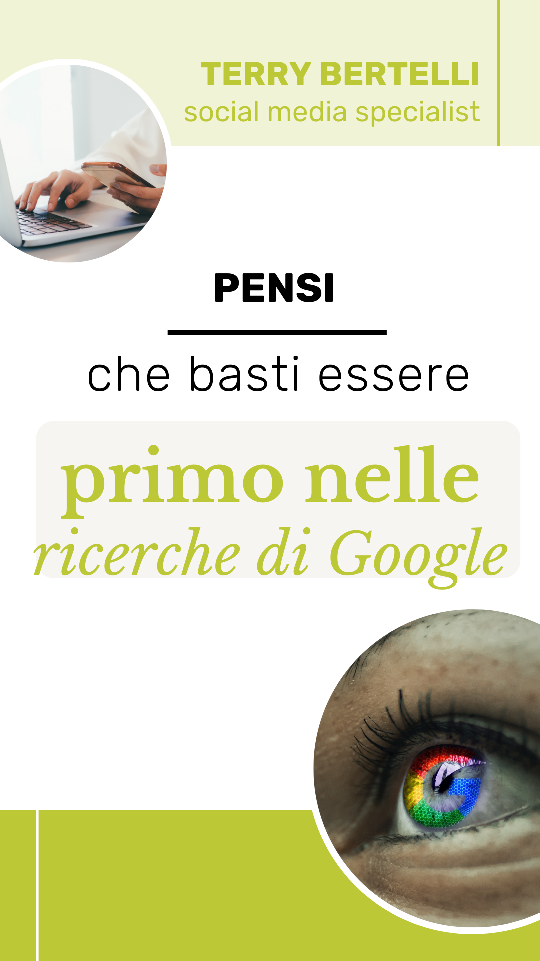 pensi che basti essere primo nelle ricerche di google