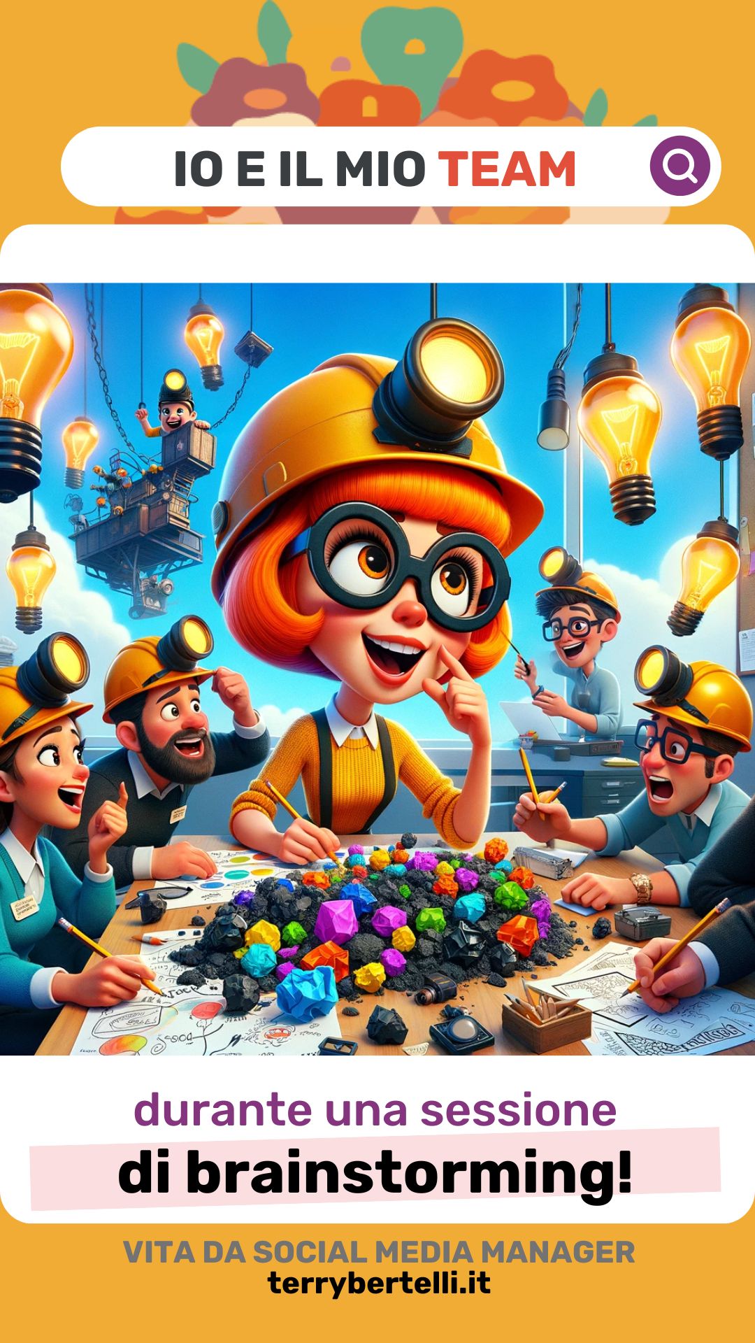 Essere un social media manager richiede un costante brainstorming per idee creative.